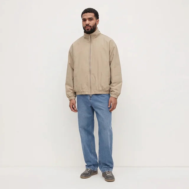 VALENTIN Men's Black Clay Cotton Canvas Worker Jacket