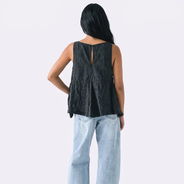 AMÉLIE Women's Crinkle Black Indi Strapless Tube Top